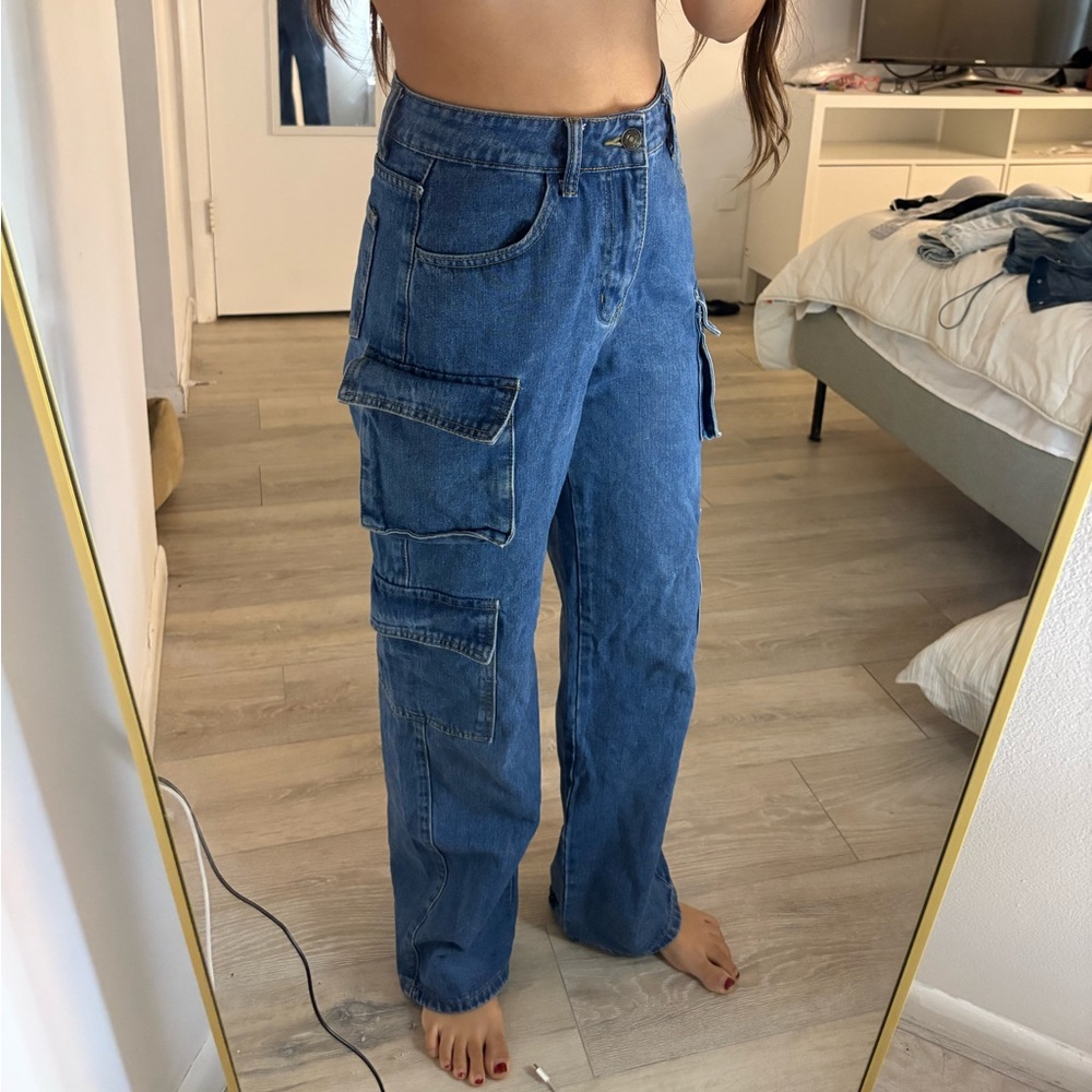 Blue Cargo Women Jeans